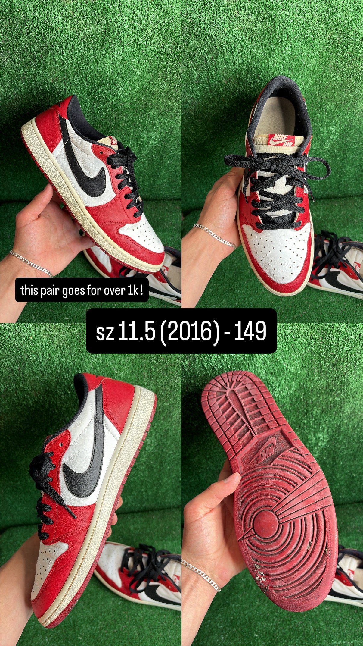 Jordan 1 Low Chicago Size 11.5 (2016)