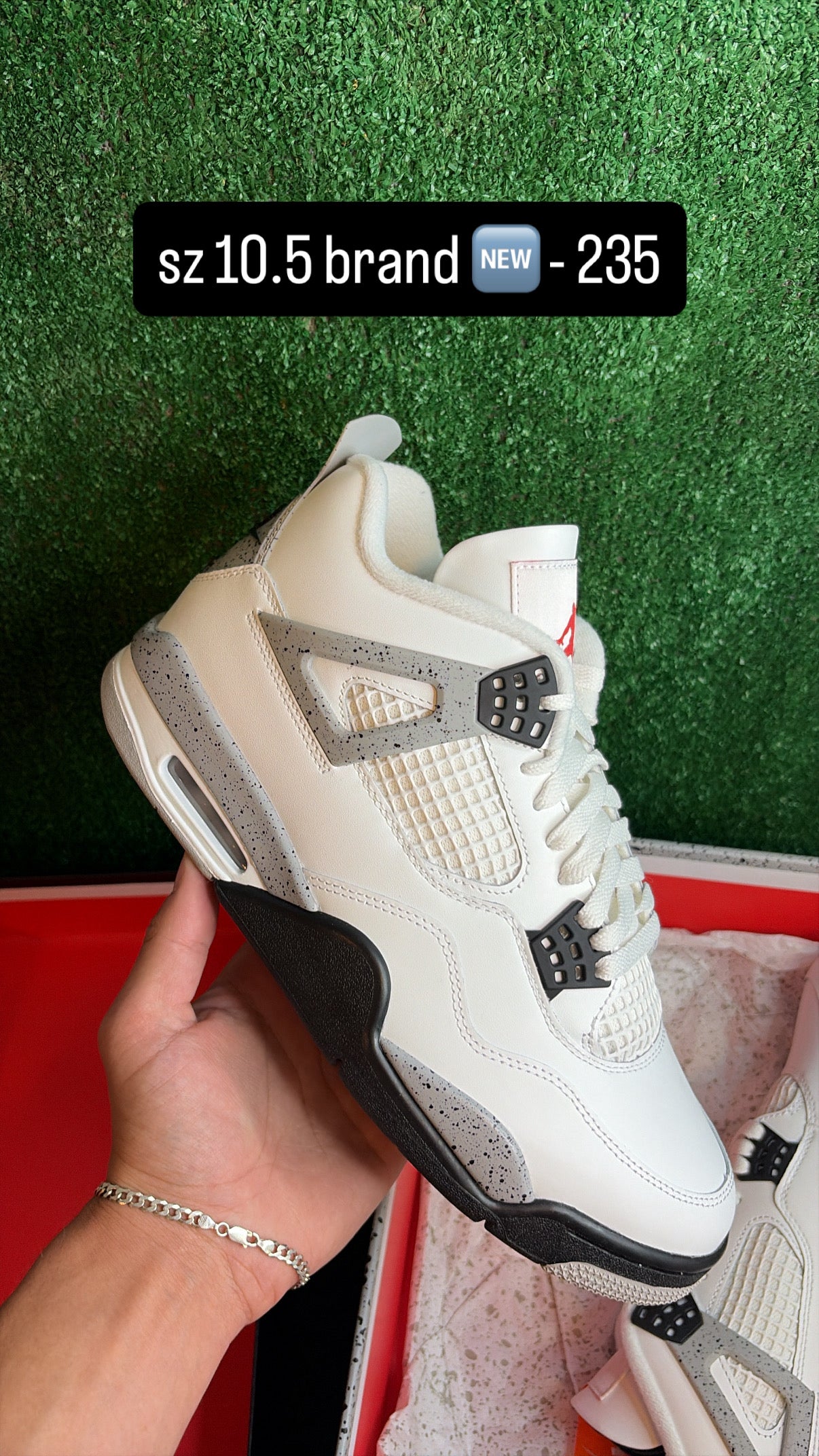 Jordan 4 White Cement Size 10.5