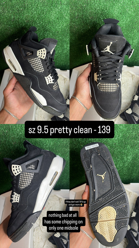 Jordan 4 White Thunder Size 9.5