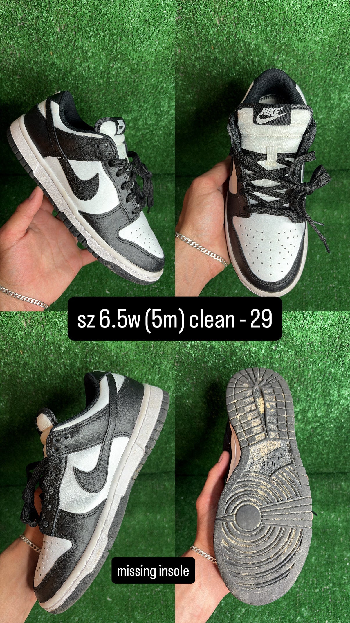 Nike Dunk Low Panda Size 5m (6.5w)