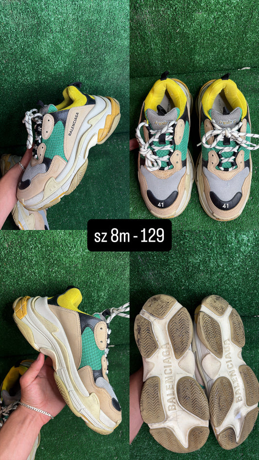 Balenciaga Triple S Beige Green Yellow Size 8m