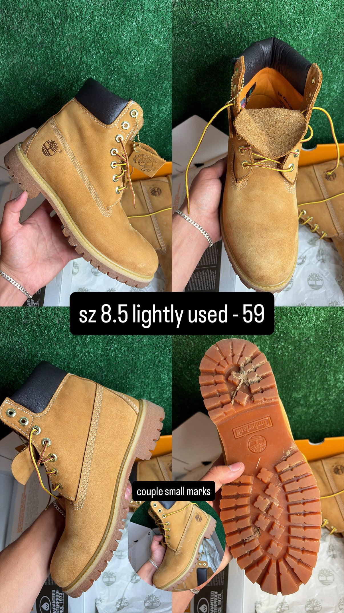 Timberland Boot Wheat Size 8.5