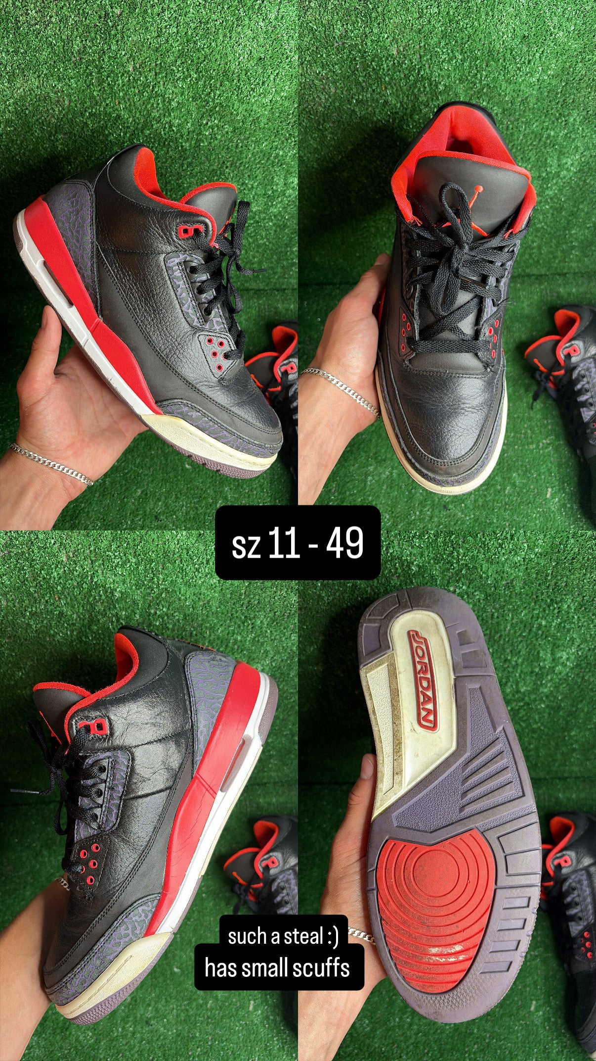 Jordan 3 Crimson Size 11