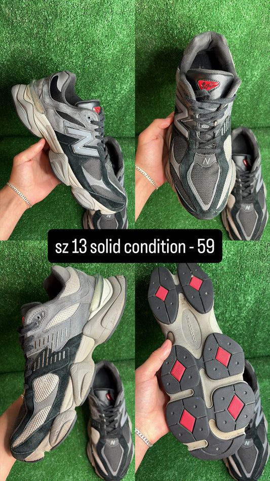 New Balance 9060 Black Castlerock Size 13
