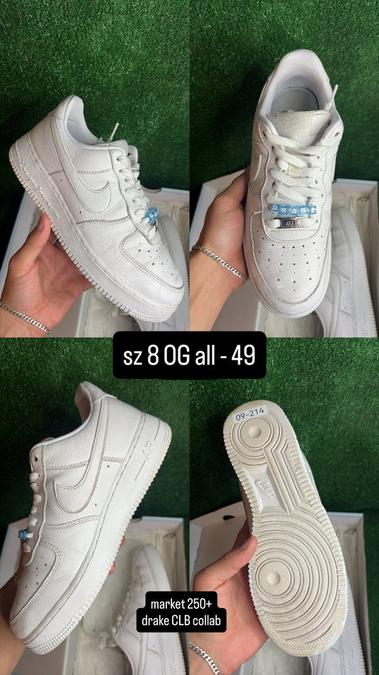 Nike Air Force 1 Low Drake NOCTA Certified Lover Boy Size 8