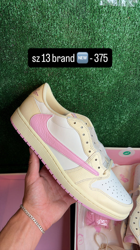 Jordan 1 Low Travis Scott Shy Pink Size 13