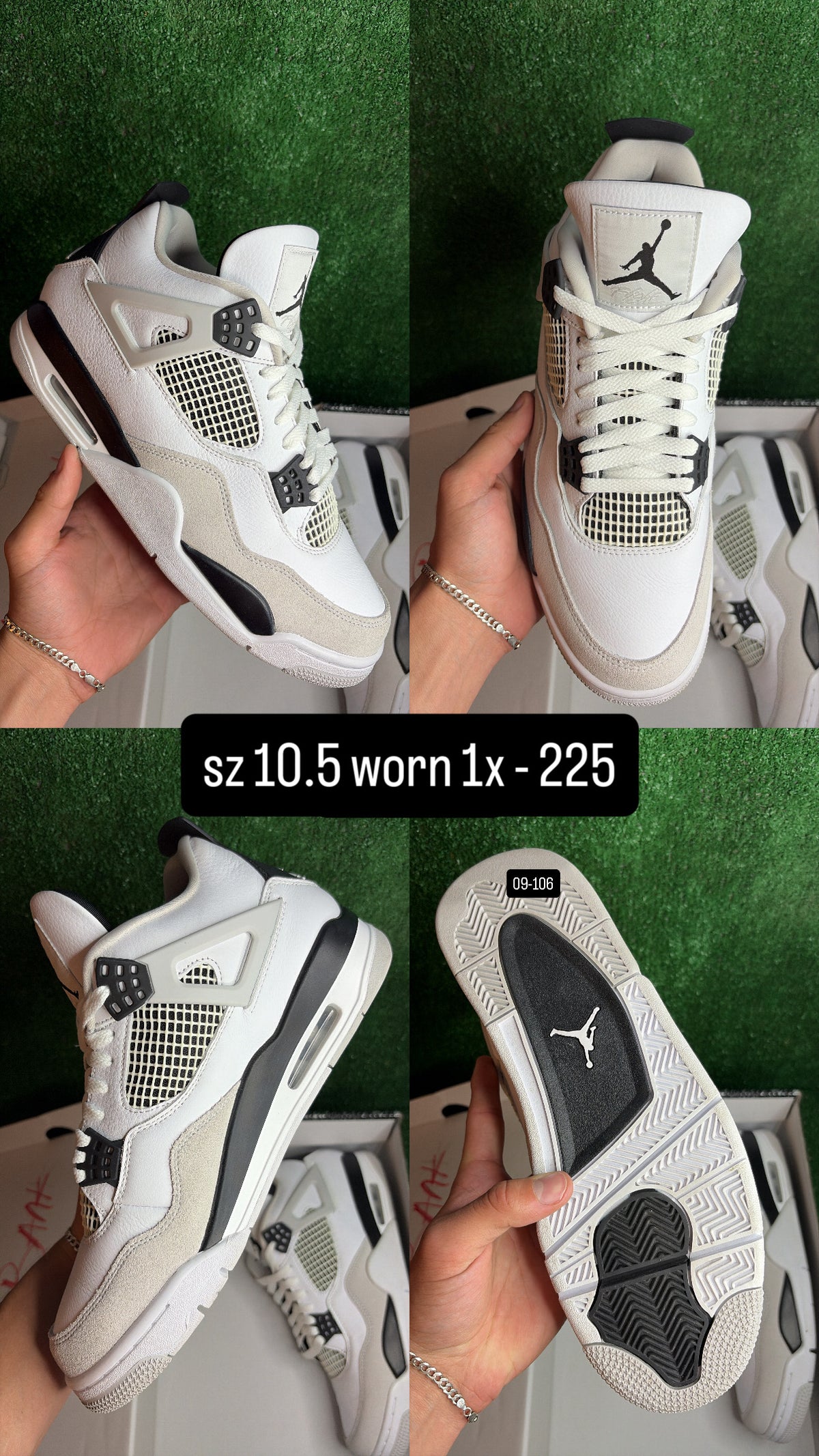 Jordan 4 Military Black Size 10.5