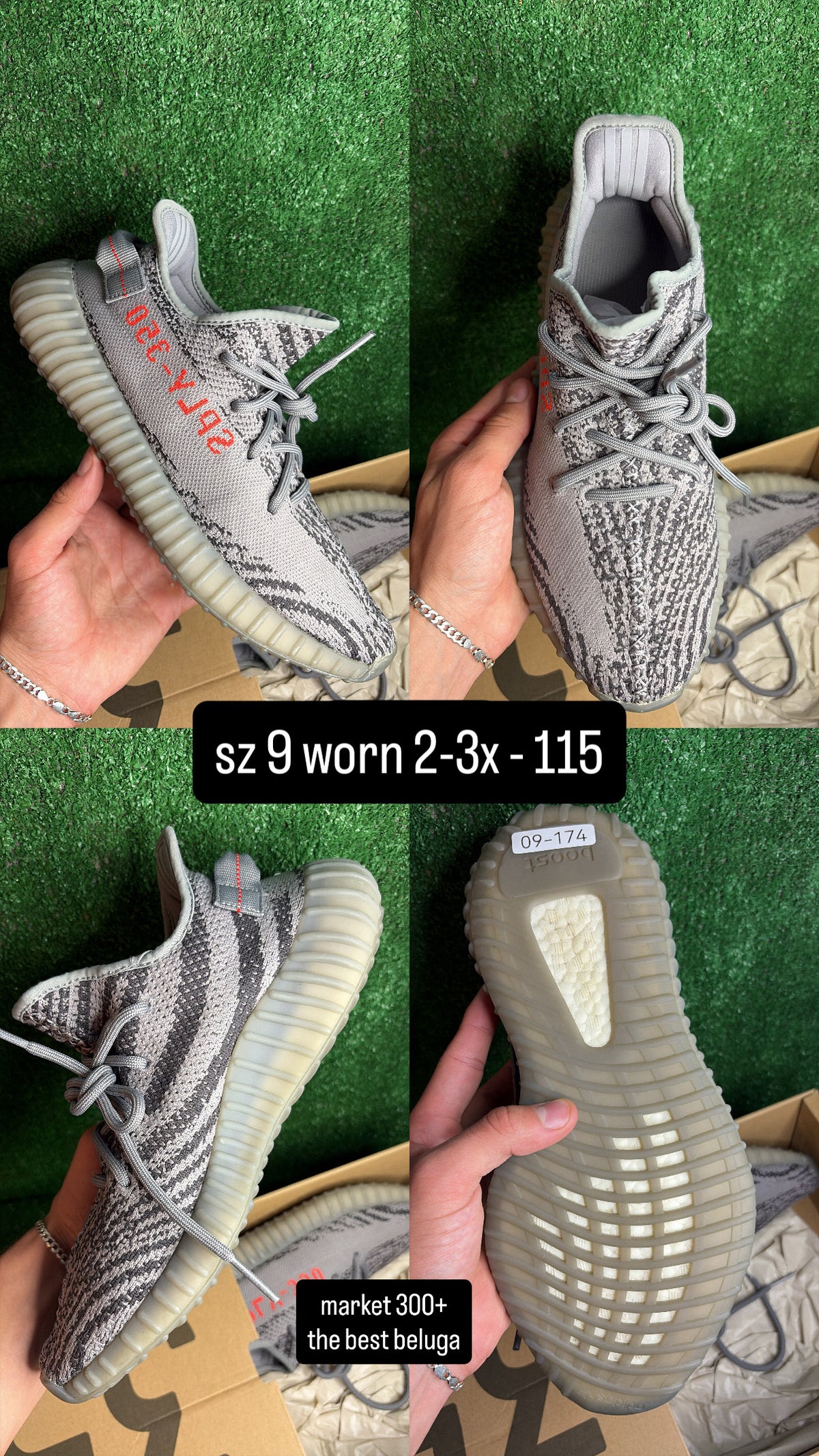 Yeezy 350 Boost V2 Beluga 2.0 Size 9