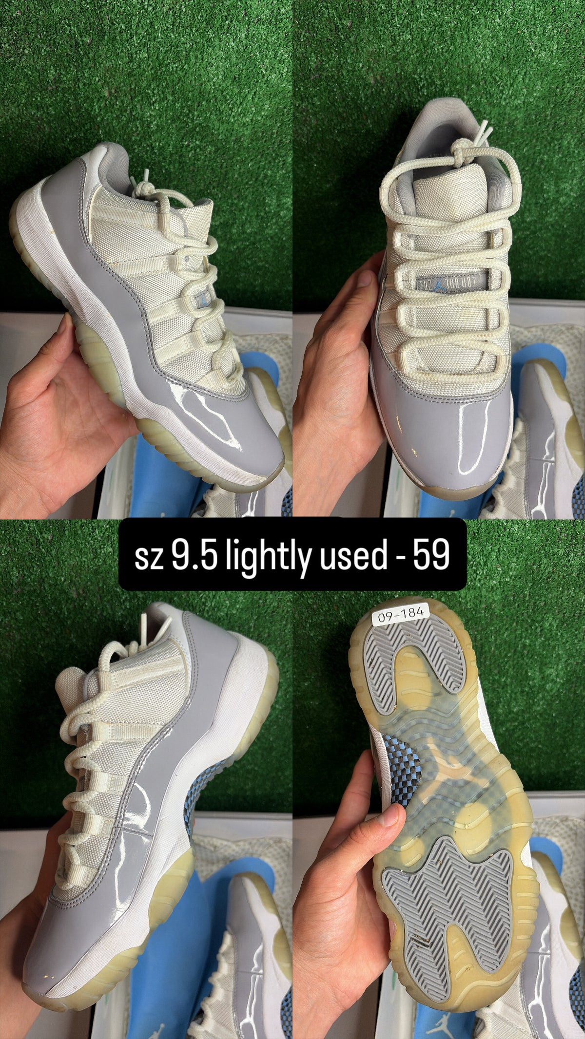 Jordan 11 Low Cement Grey Size 9.5