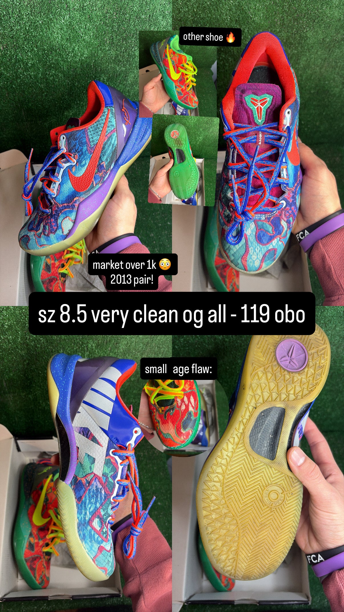 Kobe 8 Low What The Size 8.5 (2013)