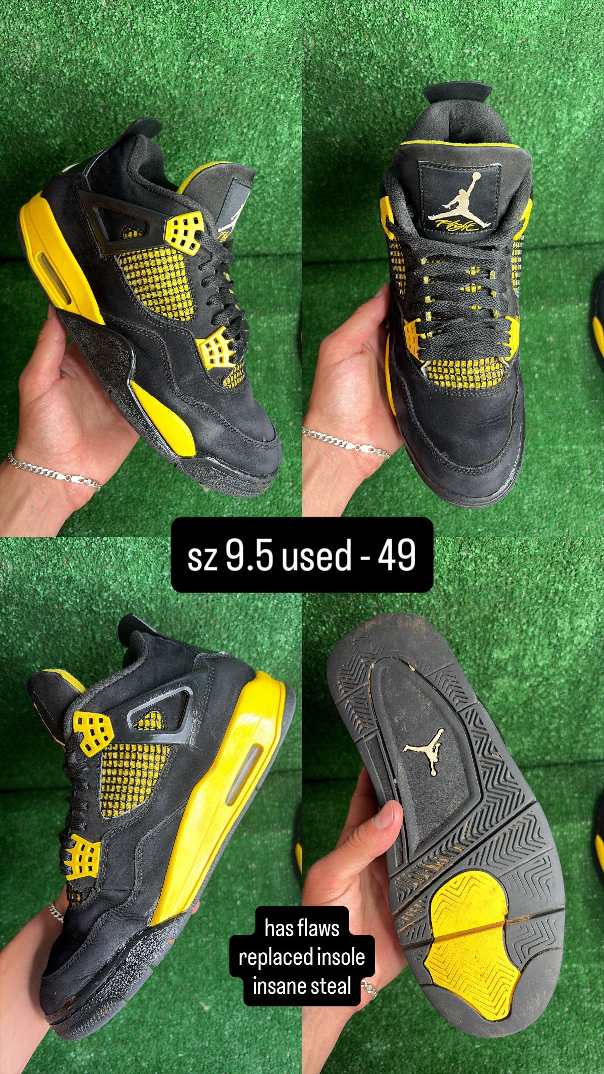 Jordan 4 Thunder Size 9.5