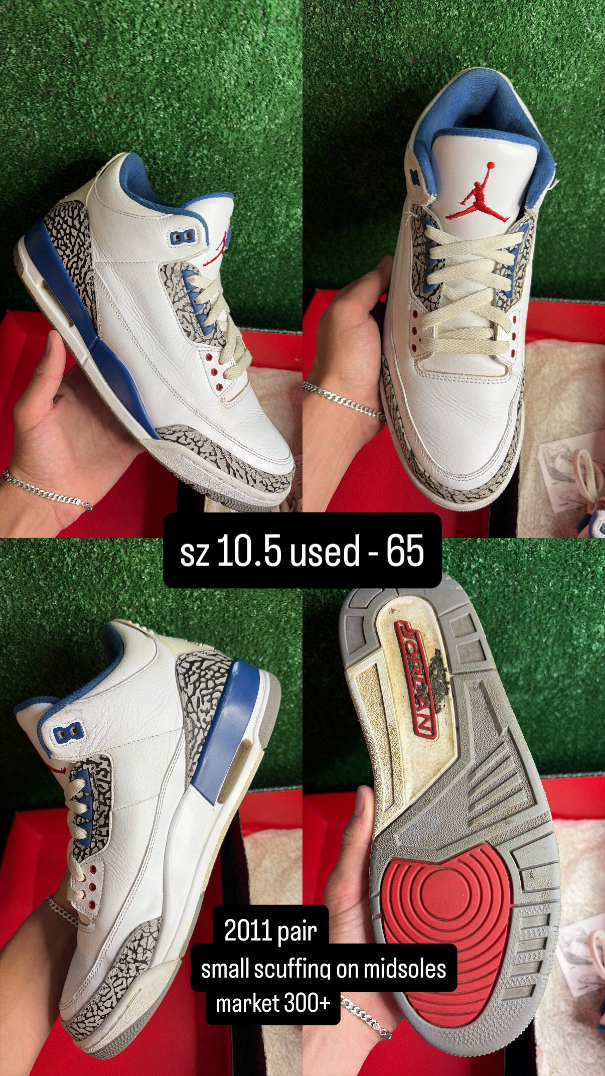 Jordan 3 True Blue (2011) Size 10.5