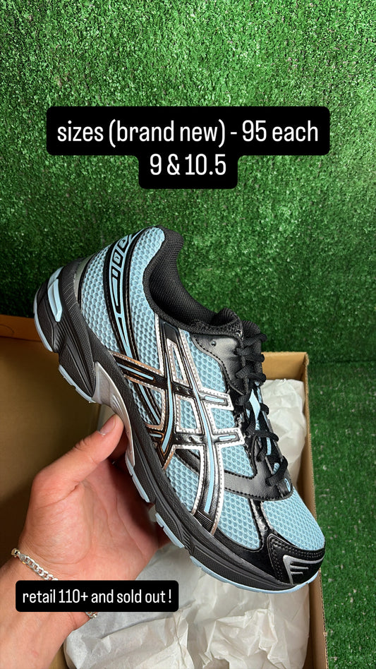 Asics Gel 1130 Black Ice Blue Size 10.5