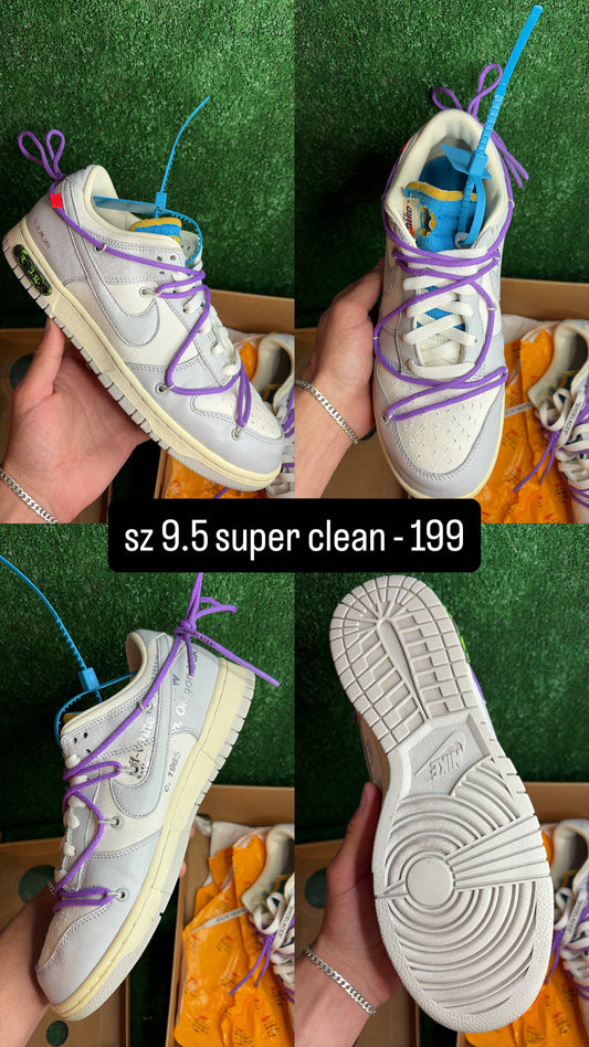 Nike Dunk Low Off White Lot 47 Size 9.5