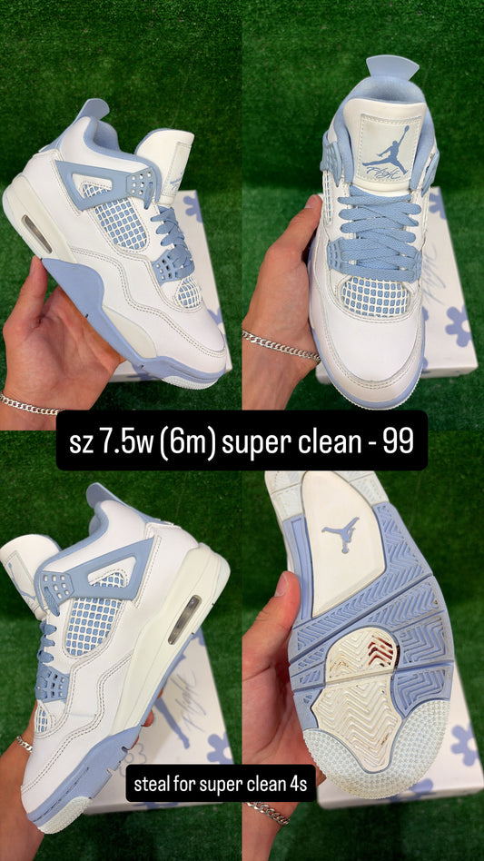 Jordan 4 Forget Me Not Size 6m (7.5w)