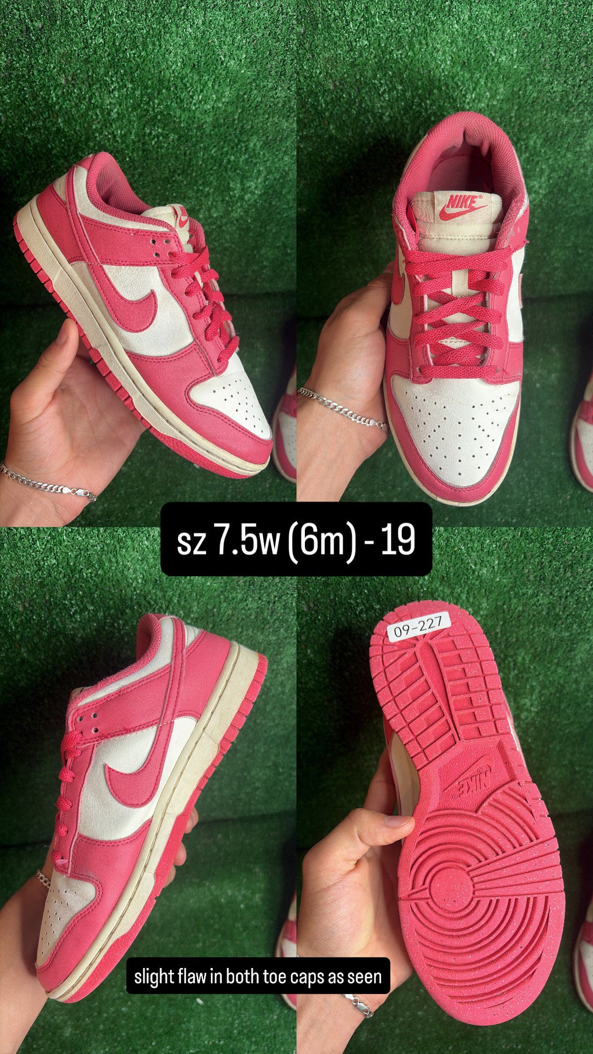 Nike Dunk Low Coral Pink Size 6m (7.5w)
