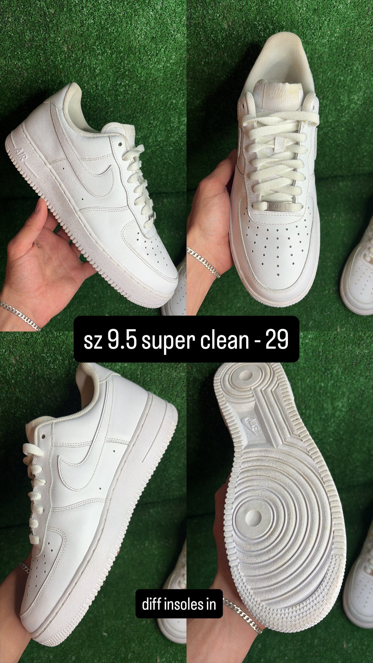 Nike Air Force 1 Low Triple White Size 9.5