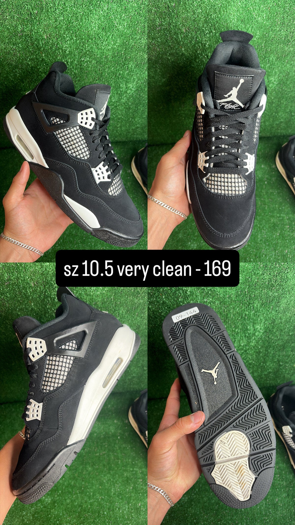 Jordan 4 White Thunder Size 10.5