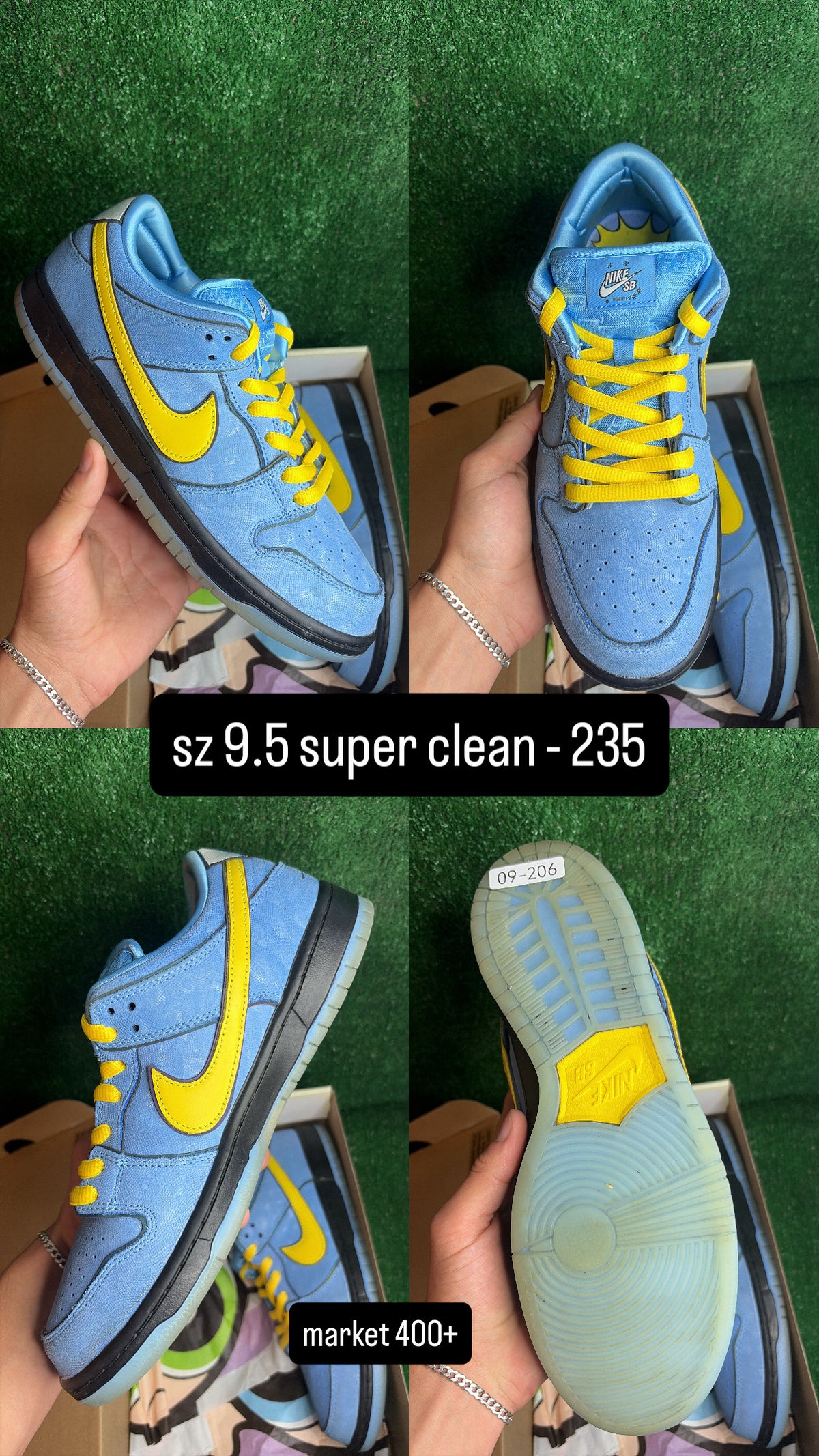 Nike Dunk Low SB Powerpuff Bubbles Size 9.5