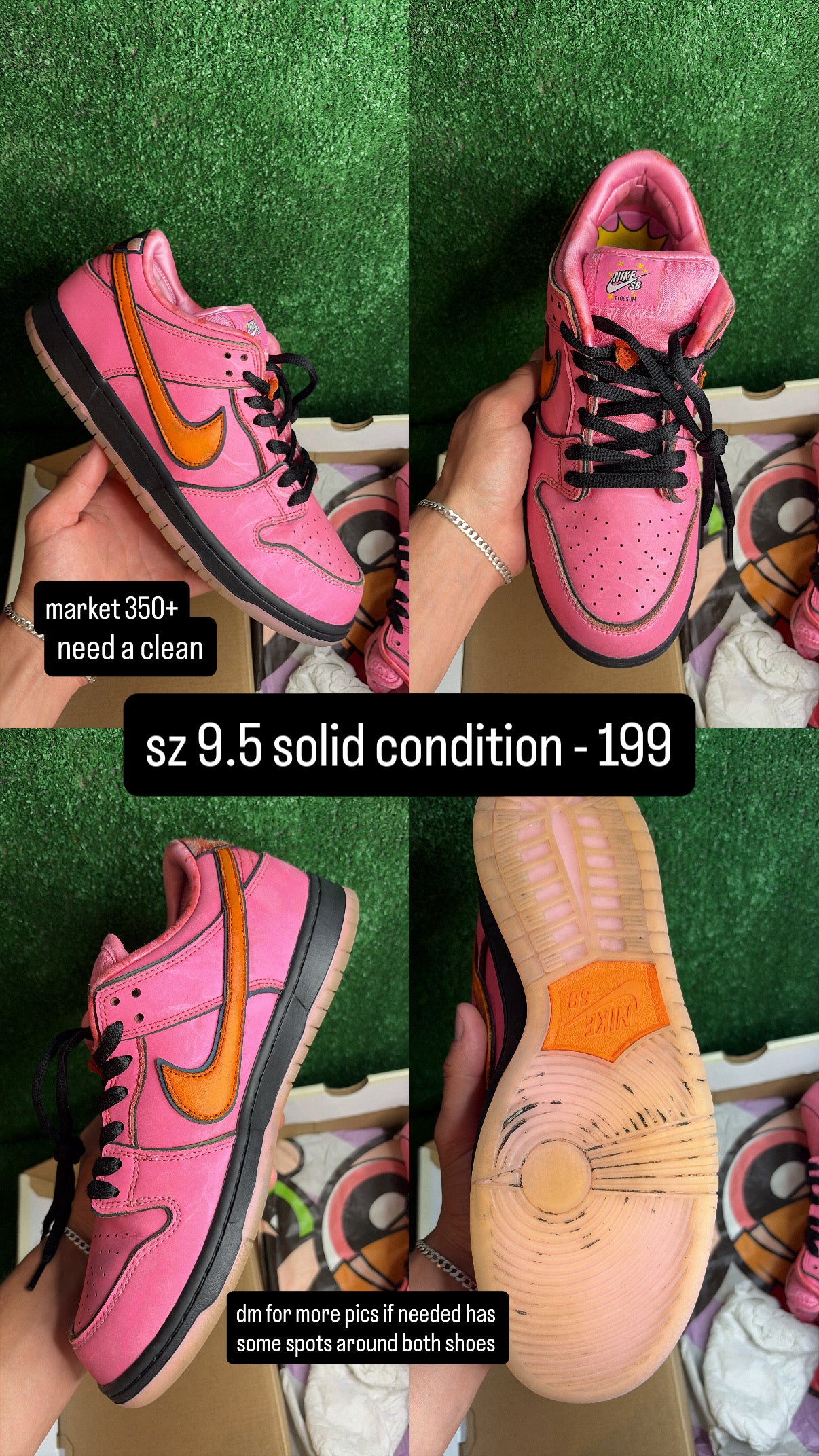 Nike Dunk Low SB Powerpuff Blossom Size 9.5