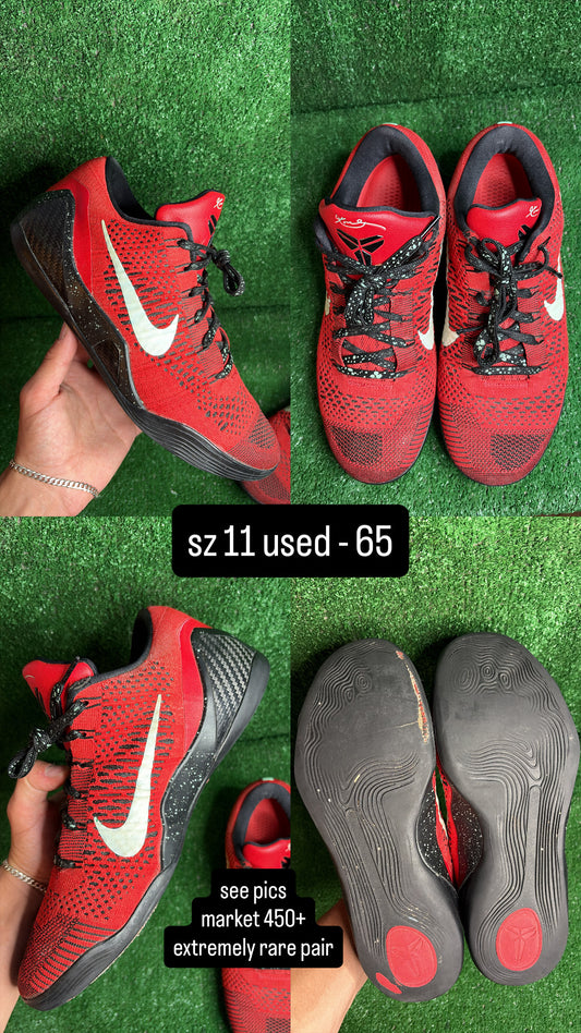 Kobe 9 Low University Red Size 11