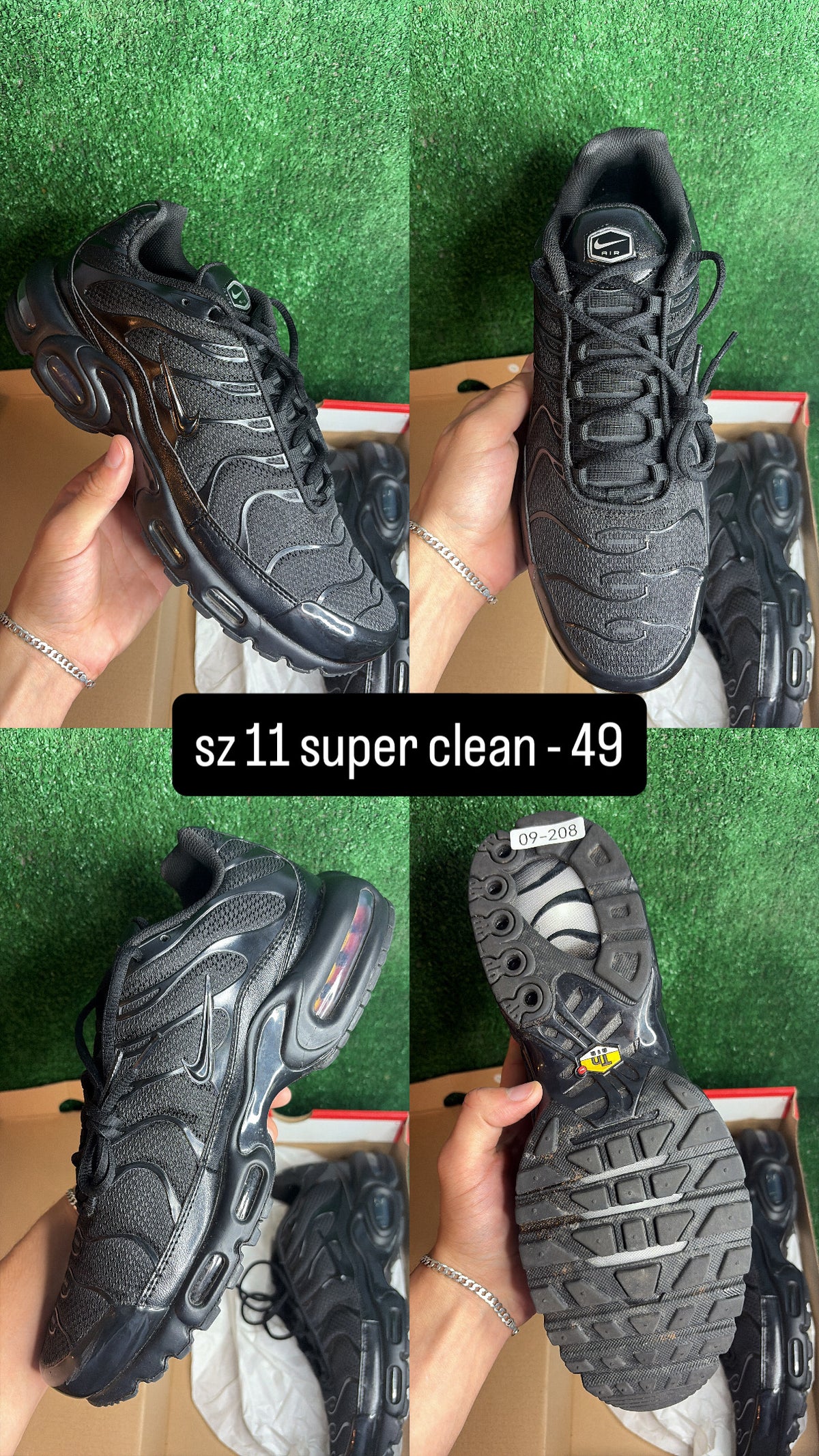 Nike Air Max TN Plus Triple Black Size 11