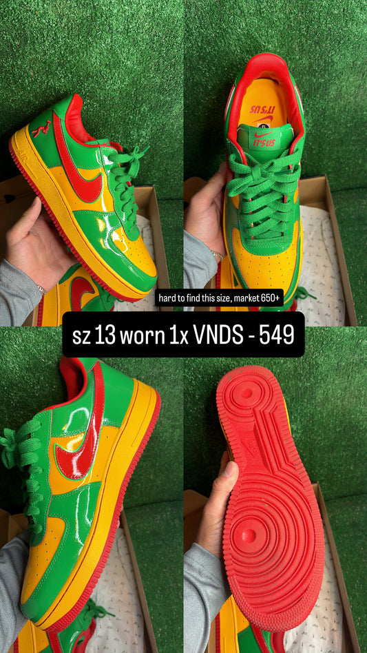 Air Force 1 Low Lil Yachty Concrete Boys Lucky Green Size 13