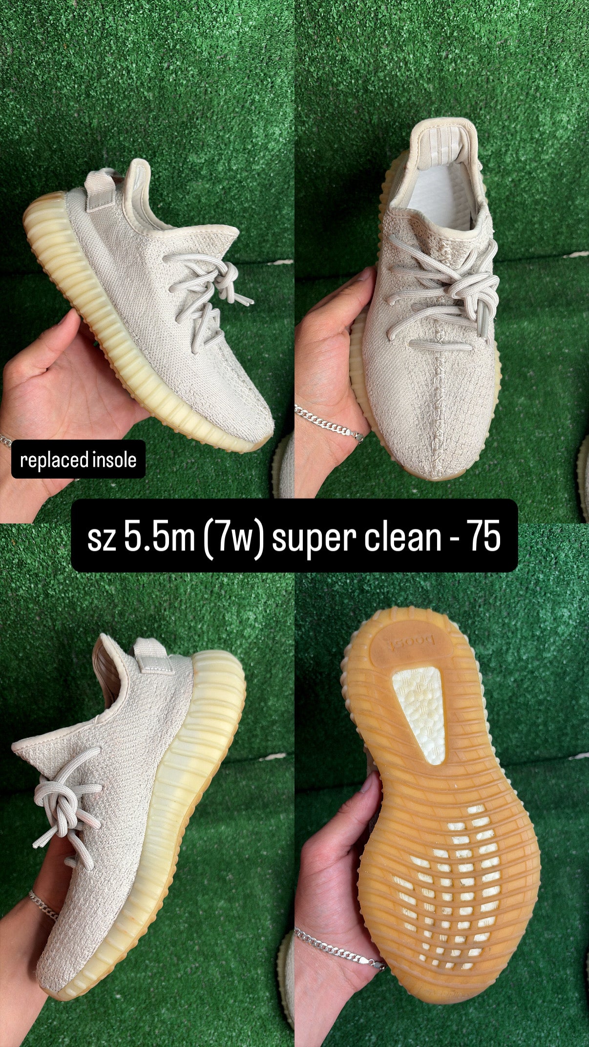 Yeezy 350 V2 Sesame Size 5.5m (7w)