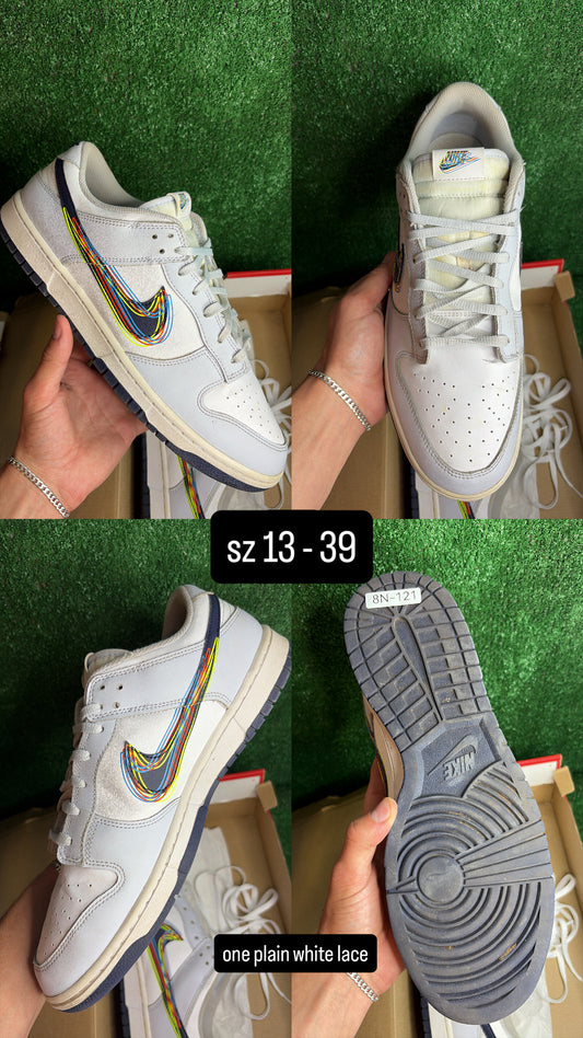Nike Dunk Low 3D Swoosh Grey Size 13