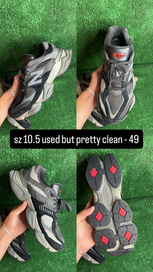 New Balance 9060 Black Castlerock Size 10.5