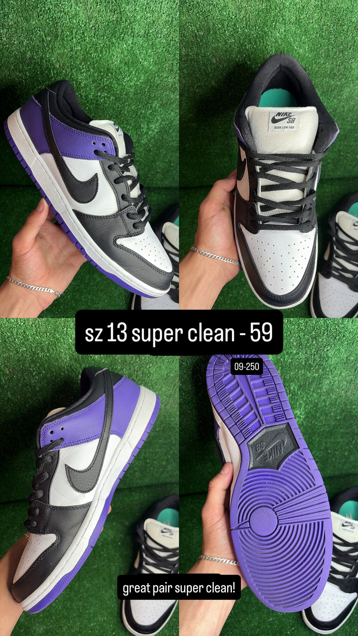 Nike Dunk Low SB Court Purple Size 13