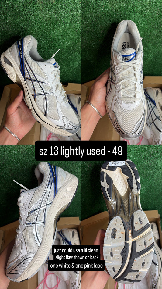 Asics GT 2160 Silver White Blue Size 13