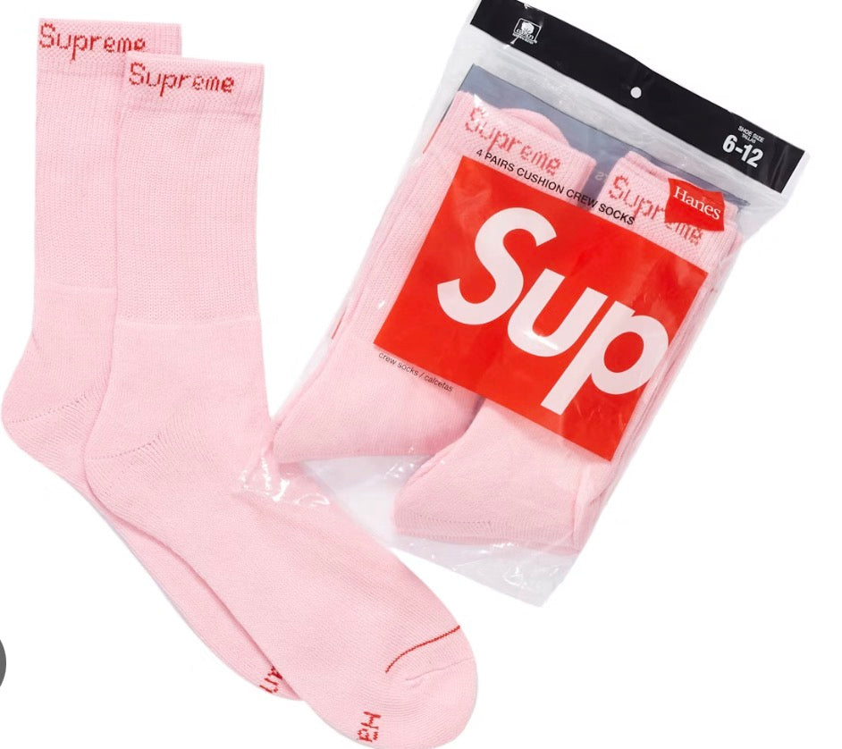 Supreme Socks Pink - (1 PAIR)