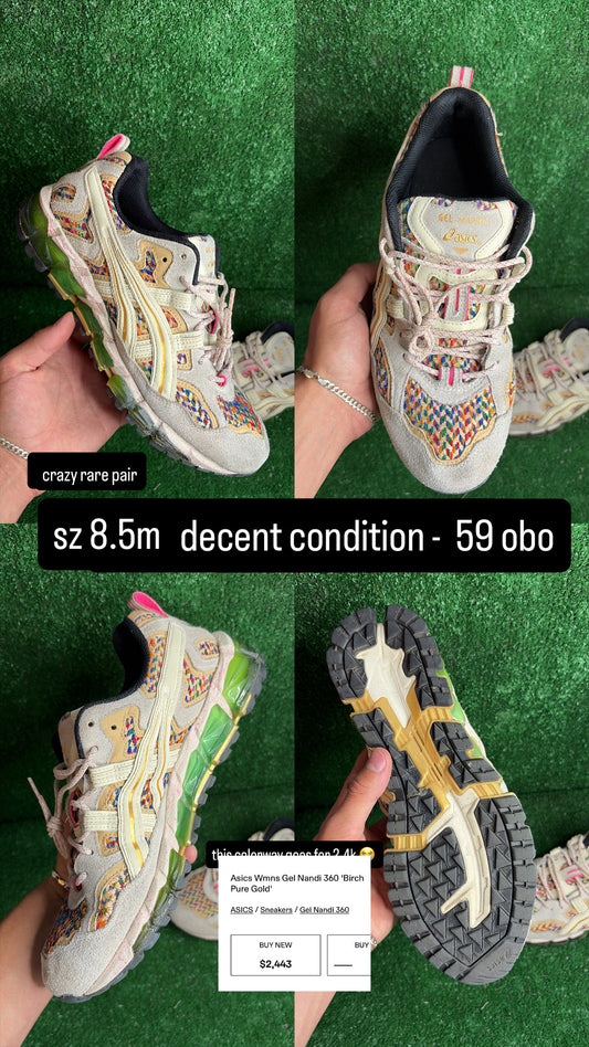 Asics Gel Nandi 360 Birch Tan Gold Size 8.5m