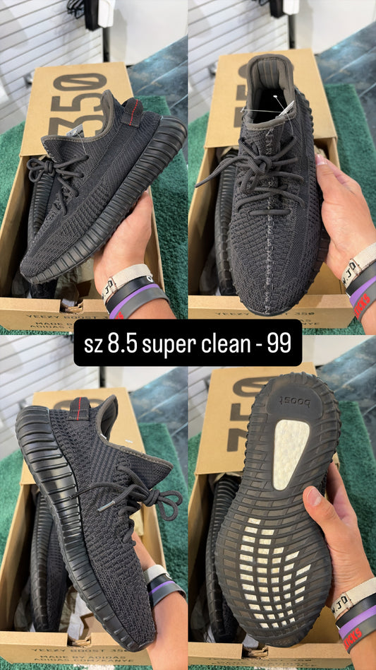 Yeezy 350 Boost V2 Black Non Reflective Size 8.5
