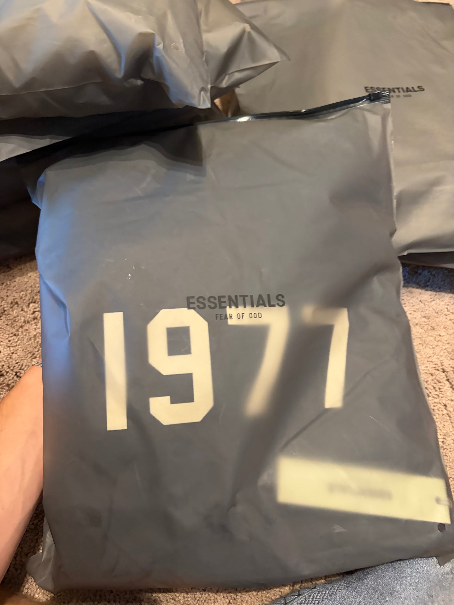 Essentials Hoodie 1977 Iron Size XS (Fits big)