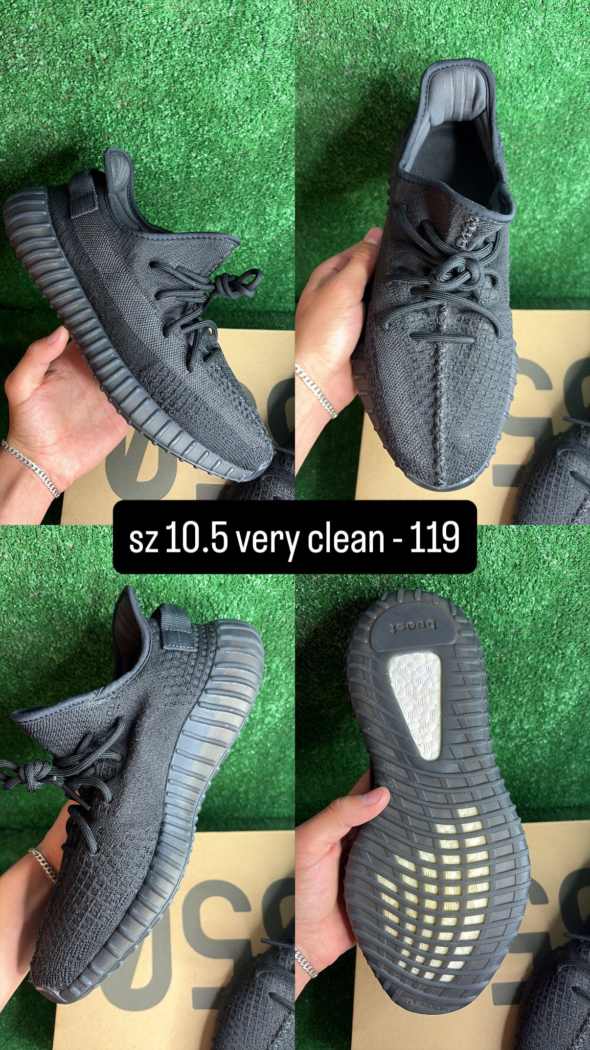 Yeezy 350 Boost V2 Onyx Size 10.5