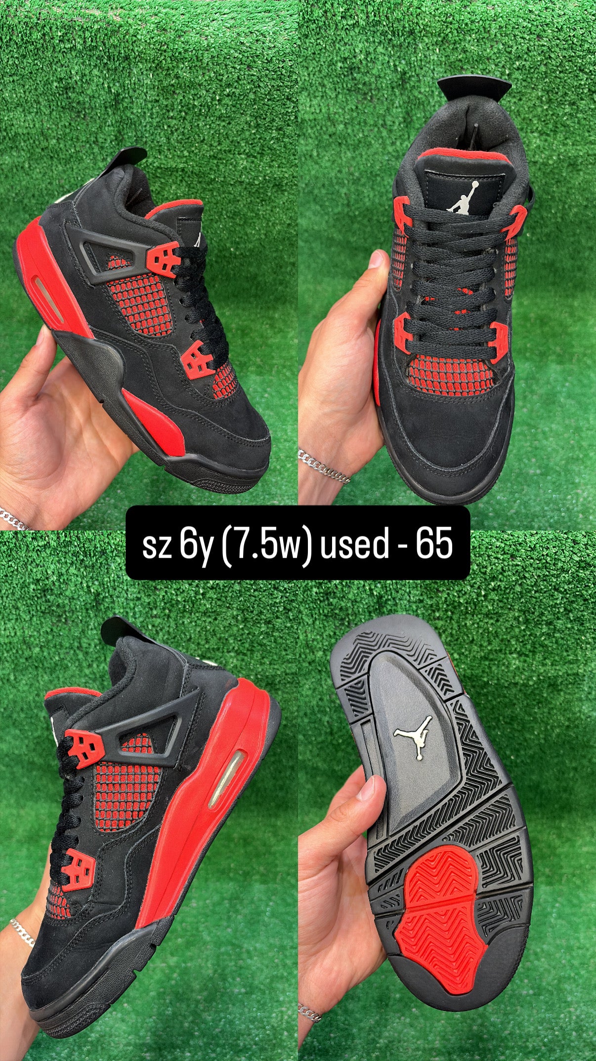 Jordan 4 Red Thunder Size 6y (7.5w)