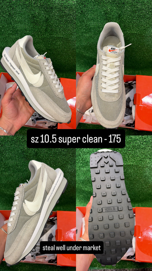 Nike LD Waffle Sacai Fragment Grey Size 10.5