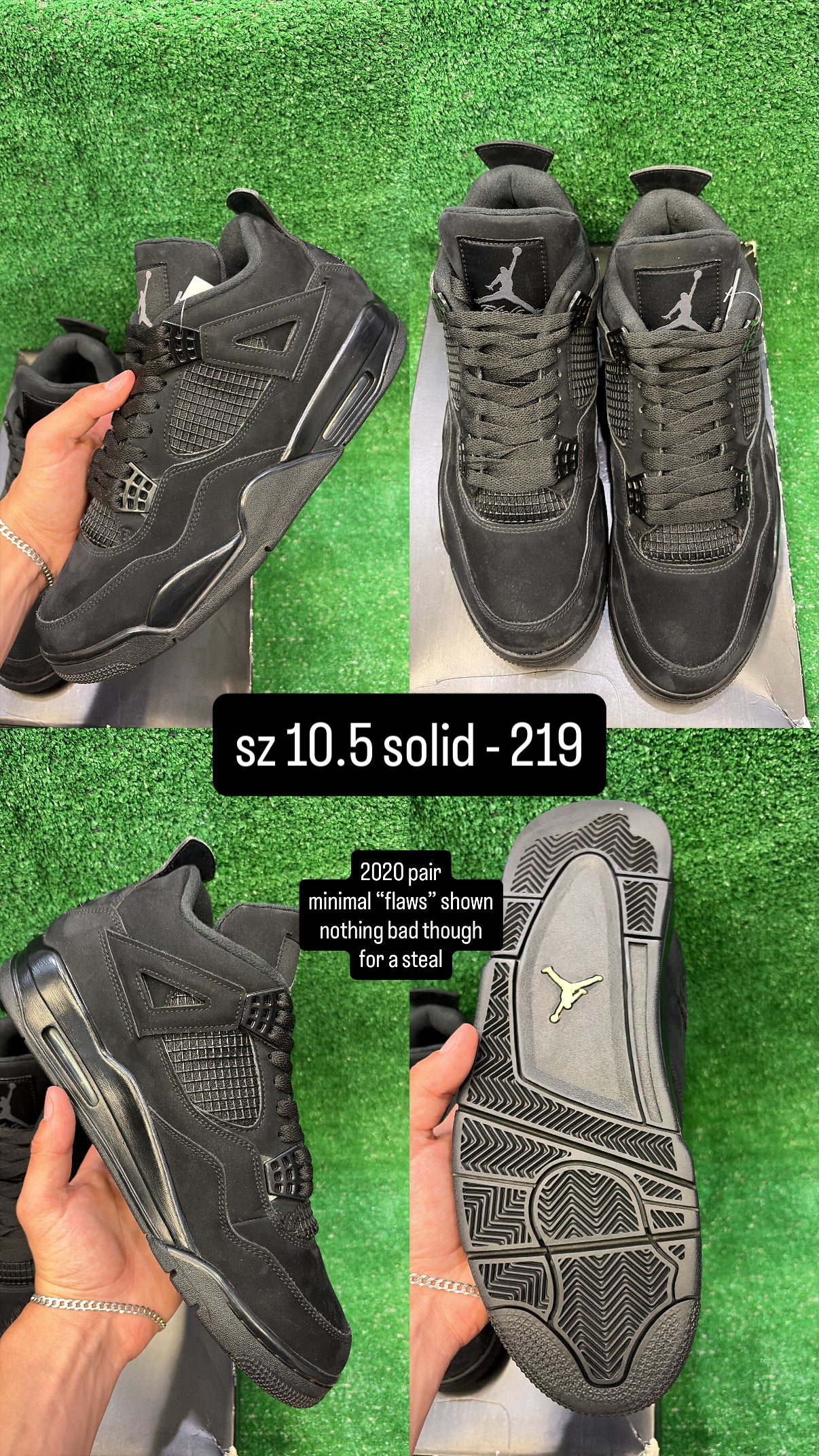 Jordan 4 Black Cat Size 10.5 (2020)
