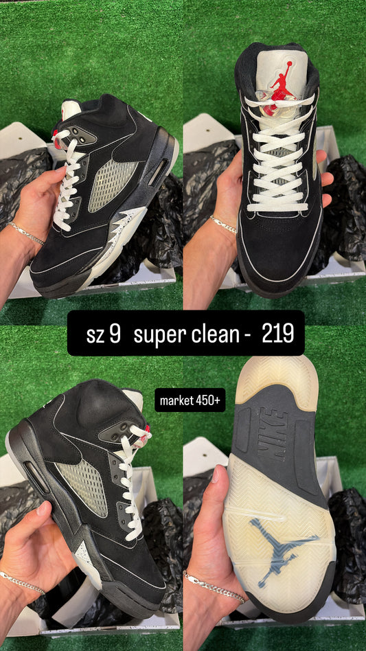 Jordan 5 Black Metallic Size 9