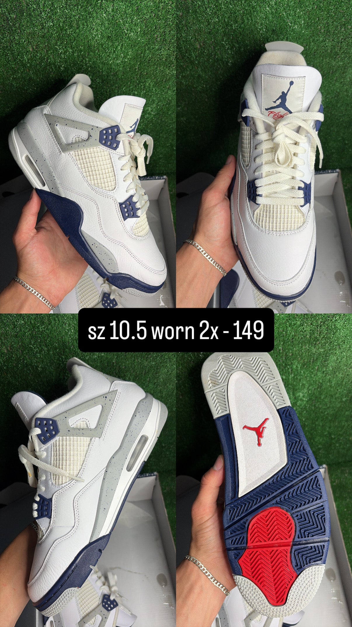Jordan 4 Midnight Navy Size 10.5
