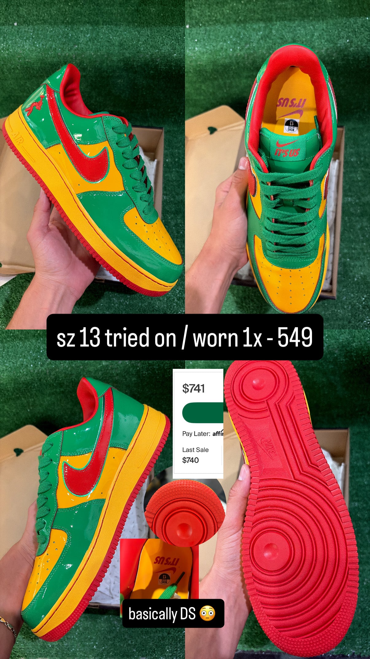 Nike Air Force 1 Low Lil Yachty Concrete Boys Lucky Green