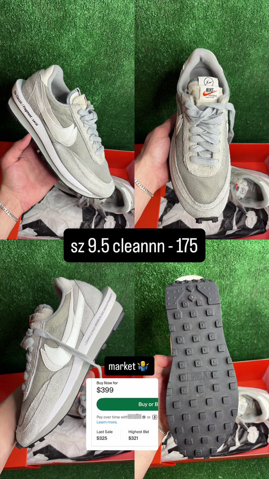 Nike LD Waffle Sacai Fragment Grey Size 9.5